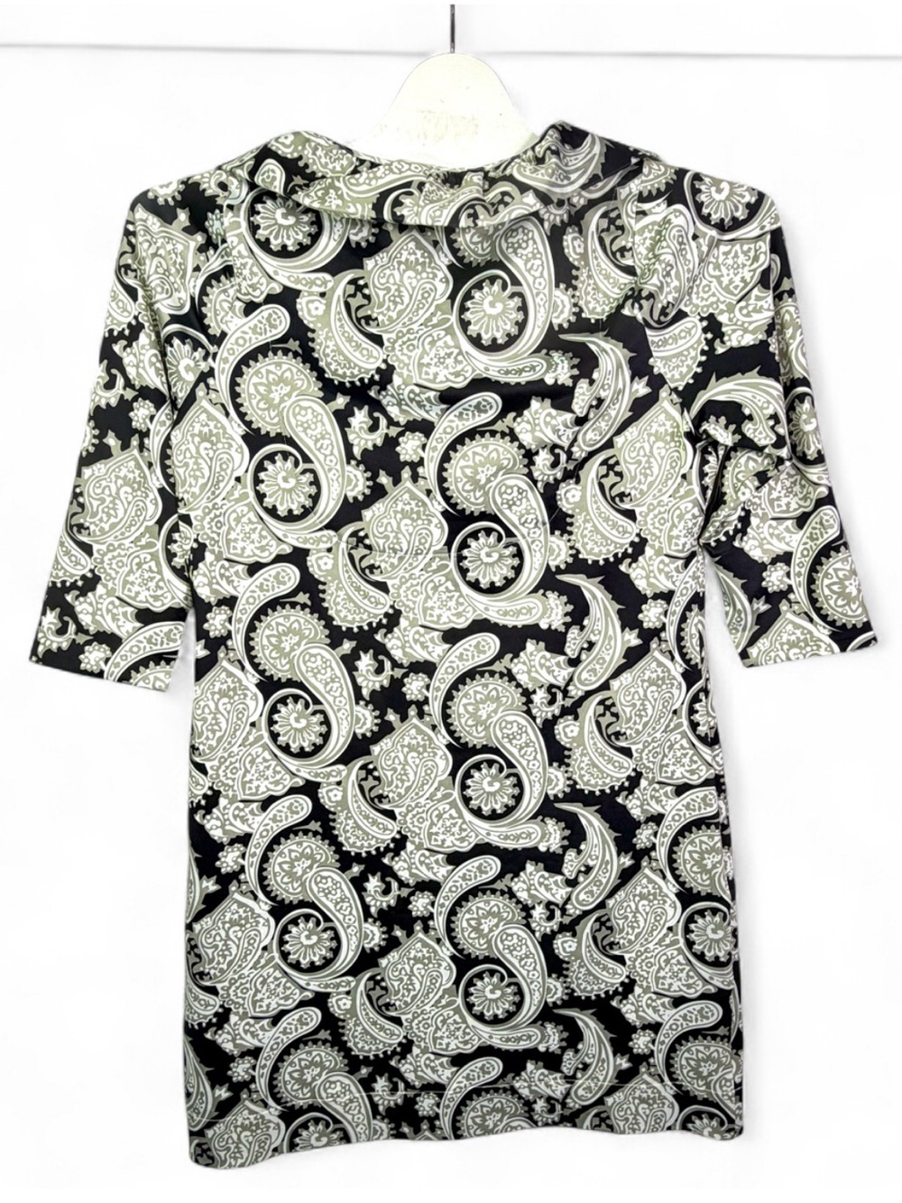 Gretchen Scott Women’s Ruffneck Jersey Plentiful Paisley Midi Dress Size Small - Picture 11 of 11